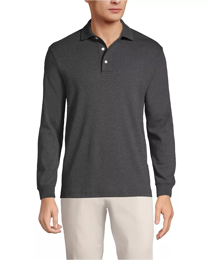 Men's Long Sleeve Cotton Supima Polo Shirt