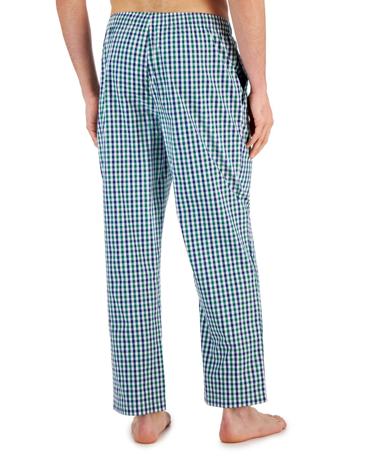 Shop Club Room Men's Regular-fit Gingham Check Pajama Pants, Created For Macy's In Pj Pant