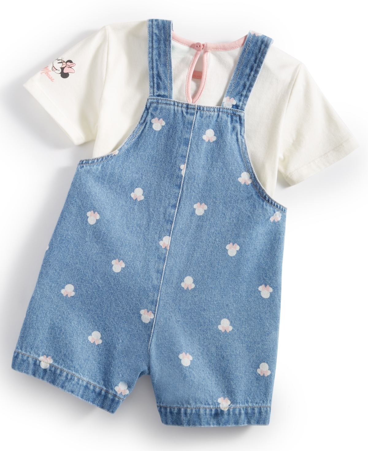 Shop Disney Baby Minnie Mouse T-shirt & Shortall, 2 Piece Set In Multi