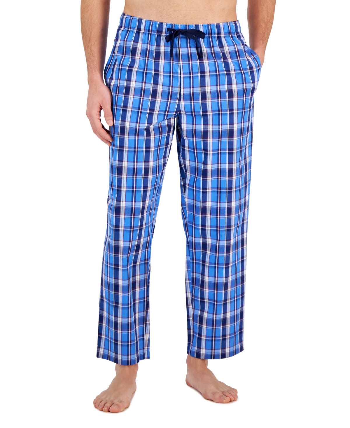 Shop Club Room Men's Regular-fit Plaid Pajama Pants, Created For Macy's In Pj Pant