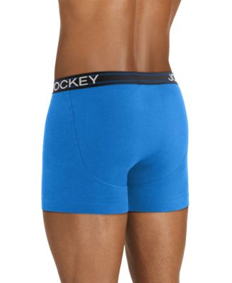 Men's Jockey Lightweight Cotton Blend 5" Boxer Briefs, Pack of 4