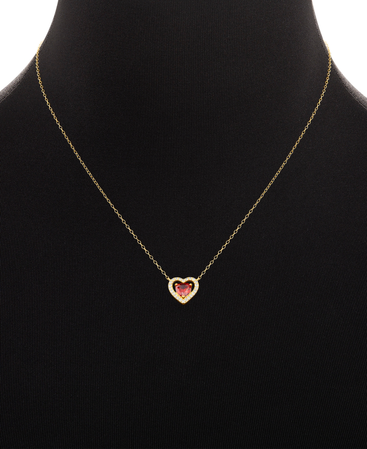 Giani Bernini Cubic Zirconia Heart in Heart Halo 18