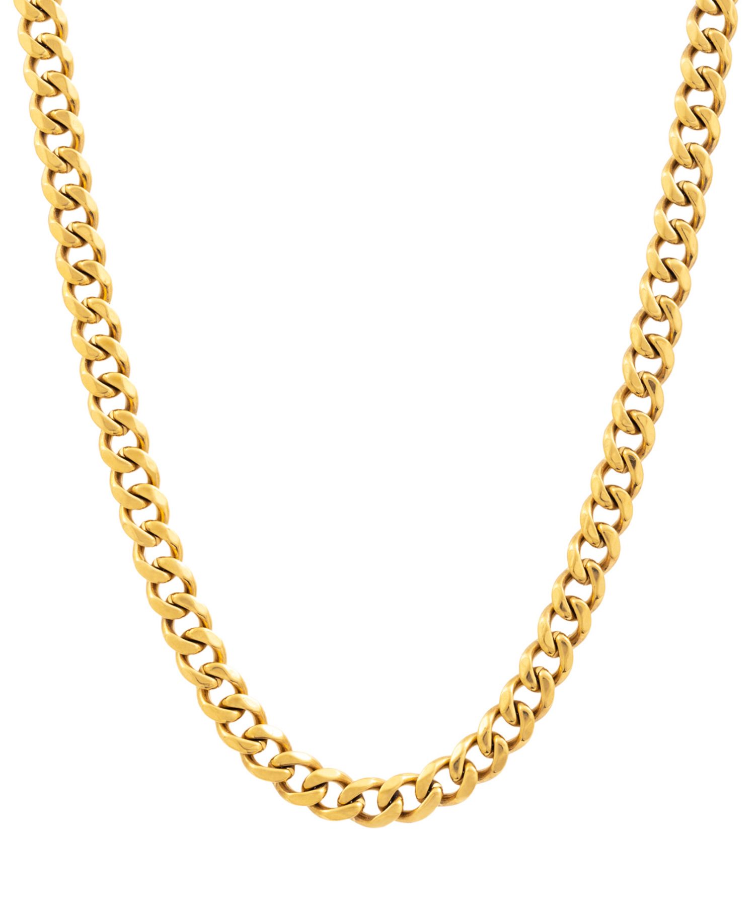 Men's Flat Curb Link 24" Chain Necklace