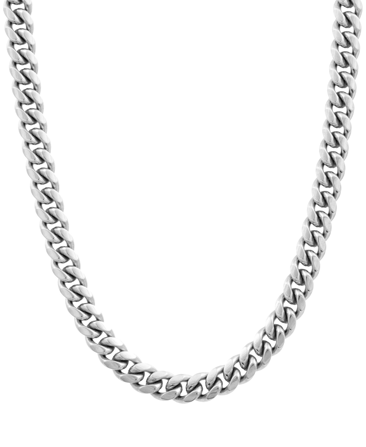 Shop Legacy For Men By Simone I. Smith Men's Bold Curb Link 24" Chain Necklace In Stainless Steel