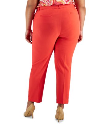 Plus Size Classic Mid Rise Ankle Pants
