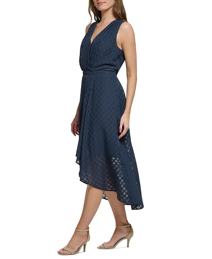 Tommy Hilfiger Women's Surplice Midi Dress Red Size 14