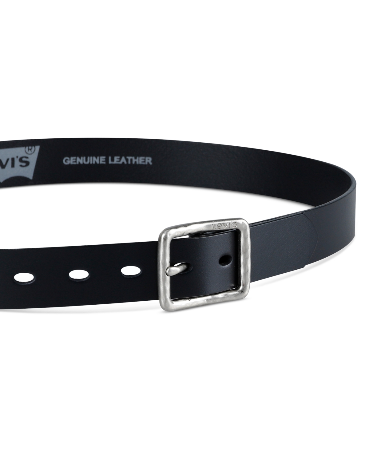 Levi's Women's Hammered Center Bar Buckle Casual Leather Belt