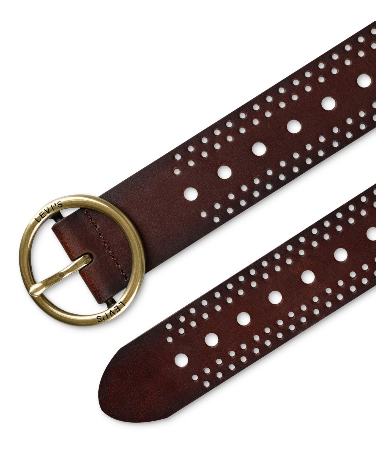 Women's Adjustable Laser Cut Leather Belt