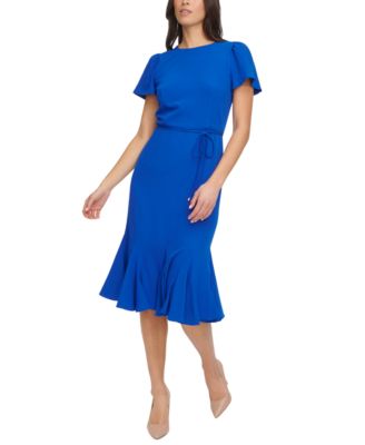 Tommy Hilfiger - Women's Crepe Trumpet-Skirt Midi Dress