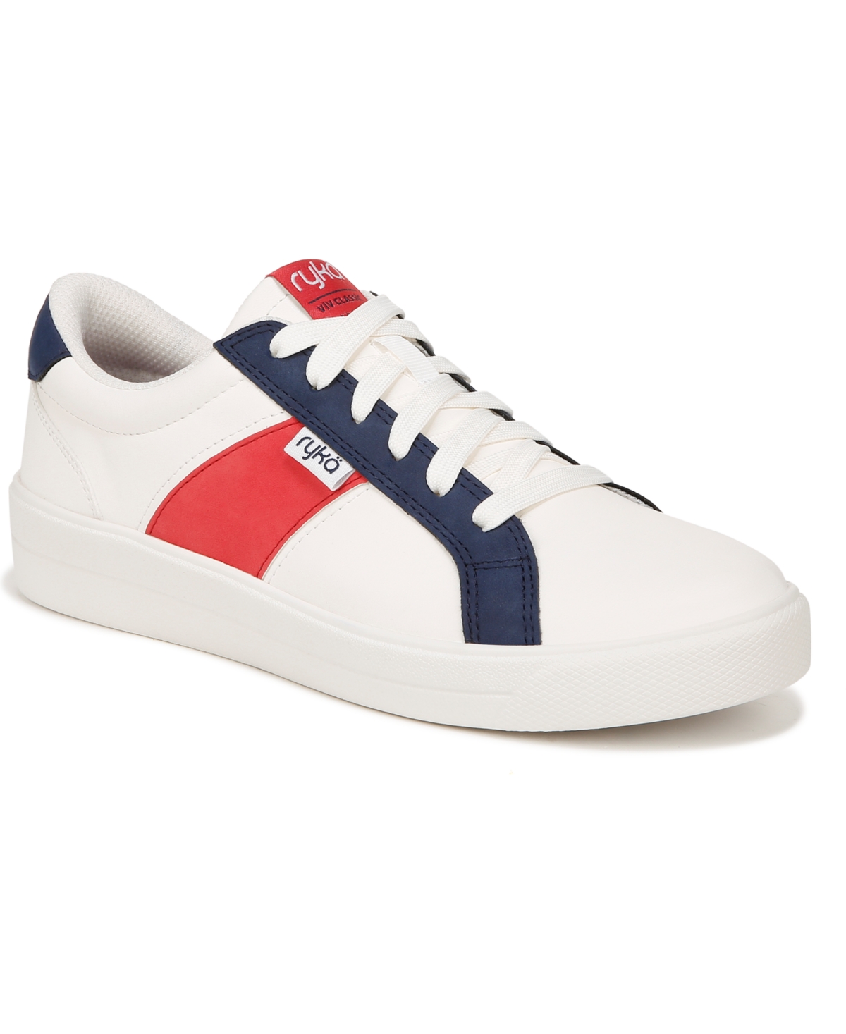 Ryka Women's Viv Classic Oxfords In Red,white,blue Faux Leather
