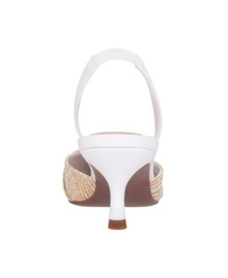 Women's Elodie Slingback Buckle Kitten Heel Pumps 