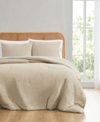 Textured Waffle 2 Piece Comforter Set, Twin/Twin XL