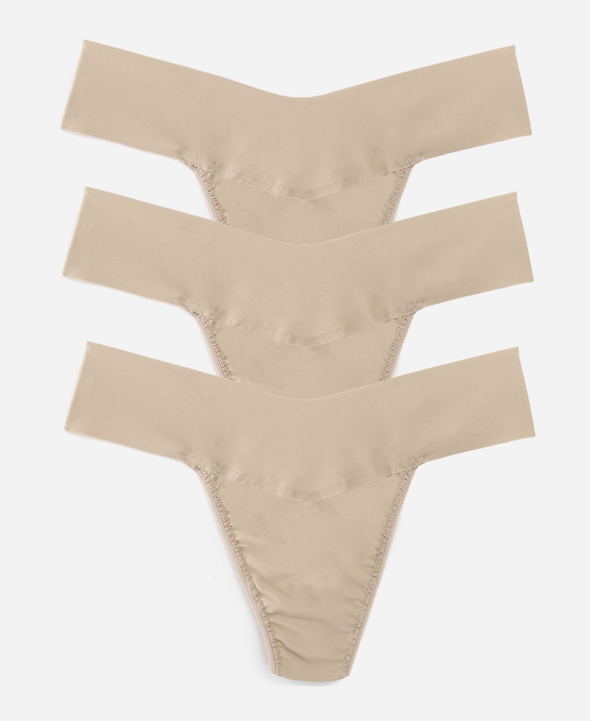Shop Hanky Panky Women's Breathe Natural Thong 3 Pack Underwear, 6j1661b3pk In Taupe