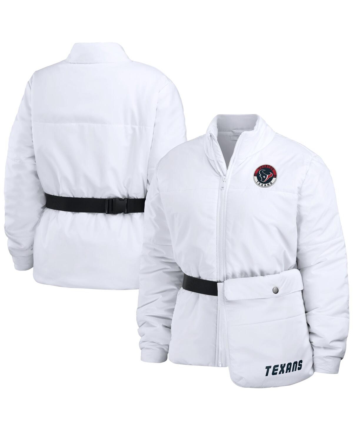Women's Wear by Erin Andrews White Houston Texans Packaway Full-Zip Puffer Jacket - White