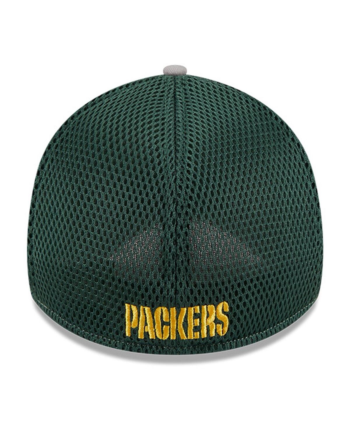 Men's New EraGreen Bay Packers Pipe 39THIRTY Flex Hat - Gray, Green