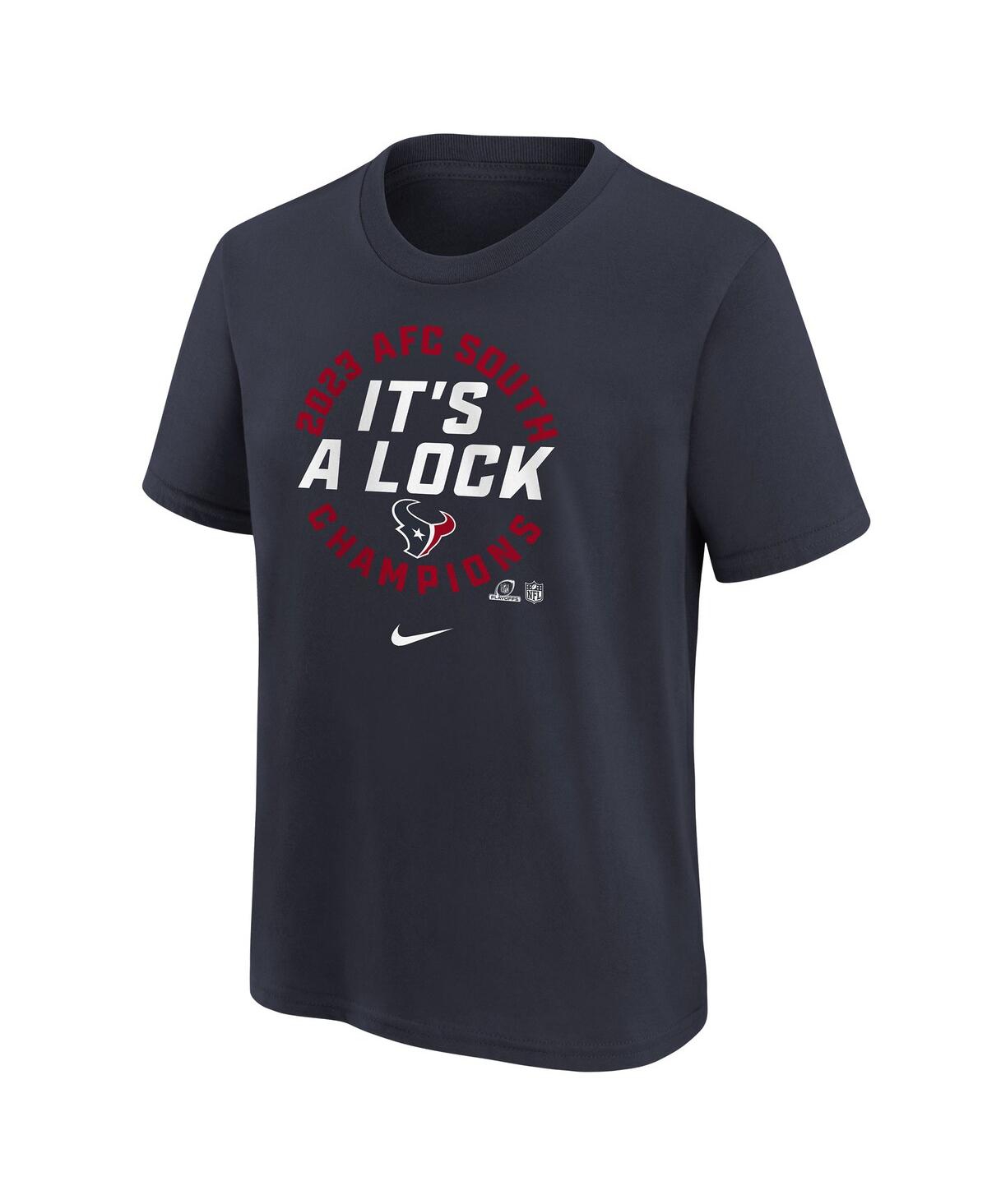 Big Boys NikeHouston Texans 2023 Afc South Division Champions Trophy Collection T-shirt - Navy