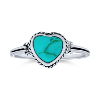 Sweet Dreams Faceted Blue Turquoise and Sterling Silver Ring