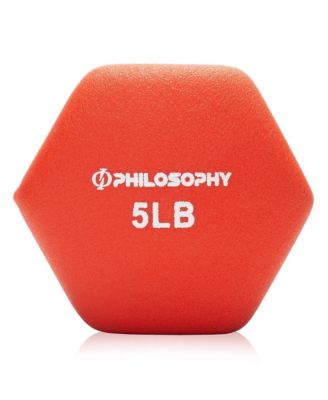 Neoprene Dumbbell Hexagon Hand Weights, 5 lb Pair - 10 lb Total