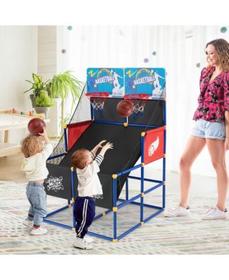 Kids Dual Shot Basketball Arcade Game w/4 Balls Pump Easy Quick Assembling Gift