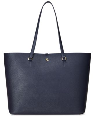 Lauren Ralph Lauren - Karly Crosshatch Leather Large Tote