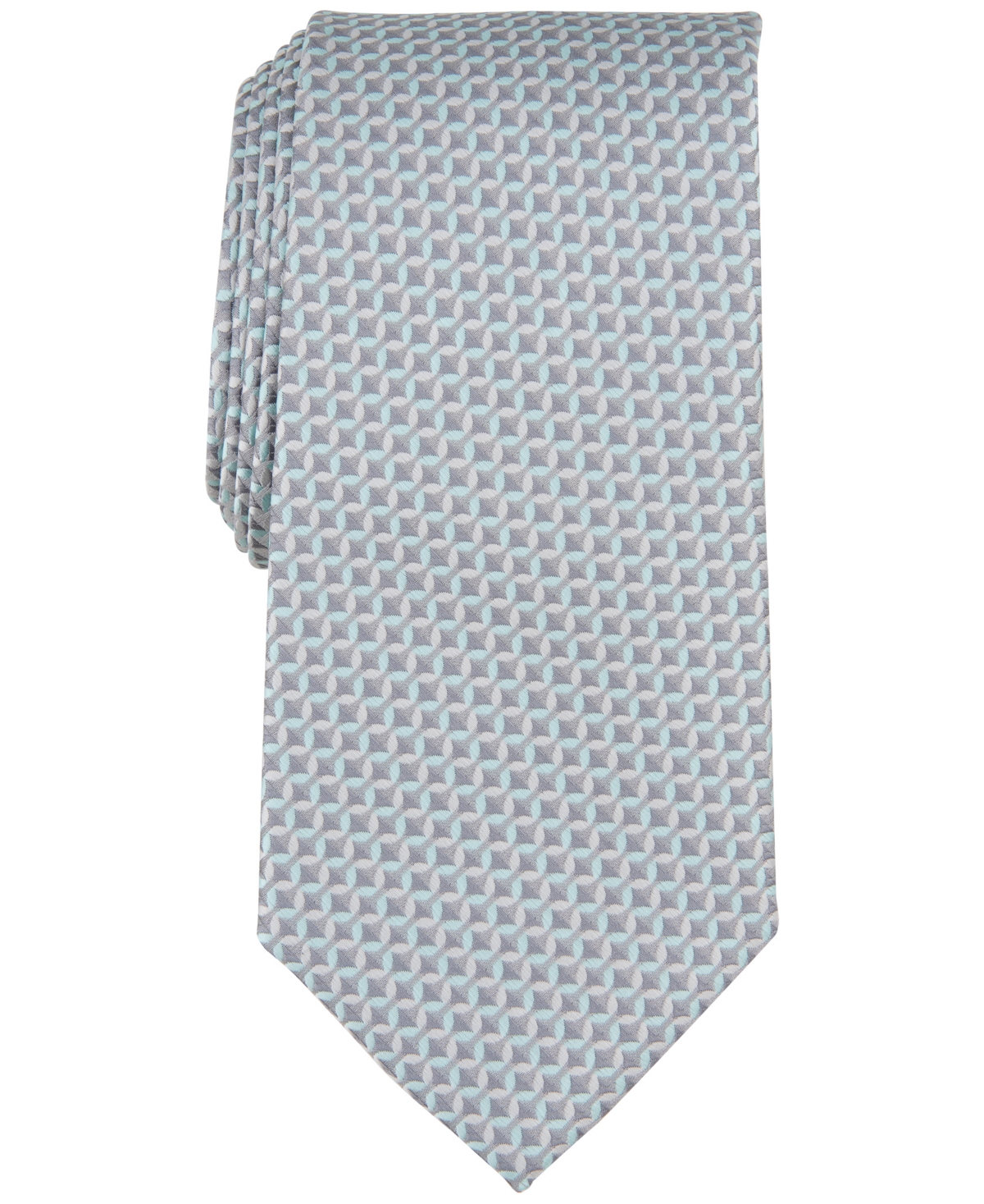 Perry Ellis Men's Haine Mini-chevron Tie In Silver