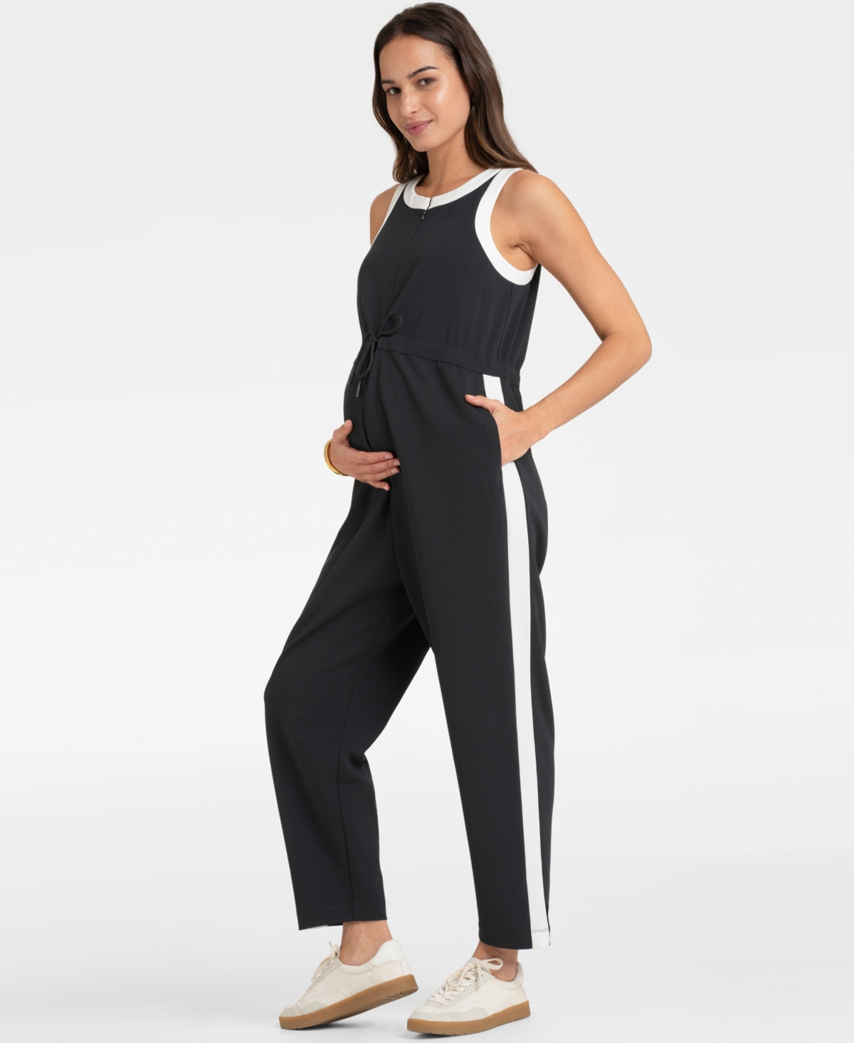 Seraphine Women's Sleeveless Maternity And Nursing Jumpsuit In Oxford