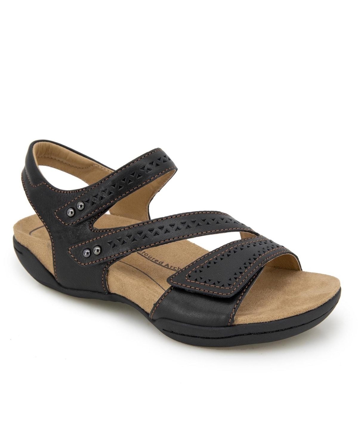 Women's Makayla Flat Heel Sandals - Black