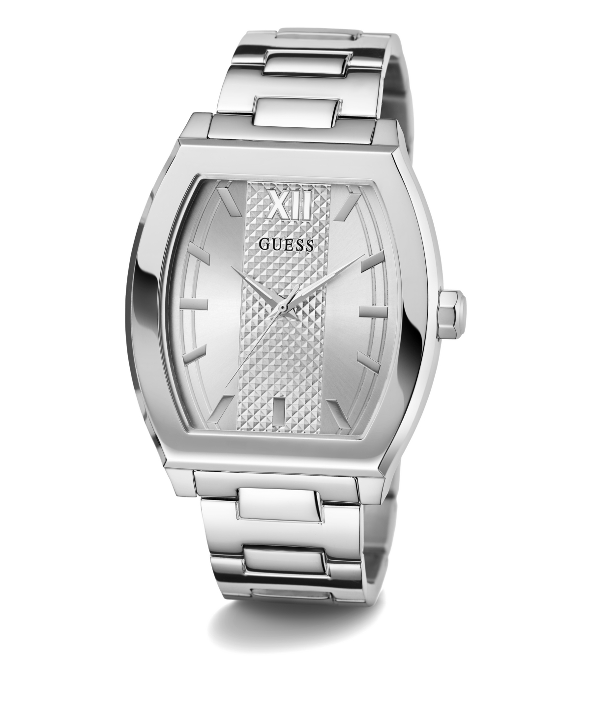 Shop Guess Men's Analog Silver-tone 100% Steel Watch 42mm
