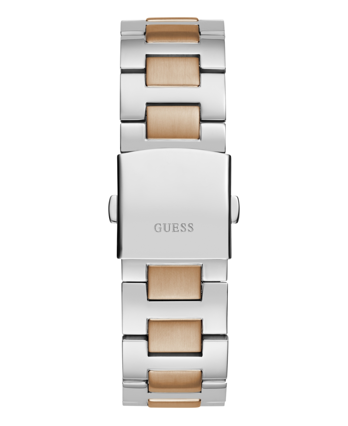Shop Guess Men's Analog Two-tone 100% Steel Watch 44mm