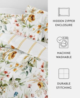 Chintz Floral Stripe 2-Piece Comforter Set, Twin/Twin XL