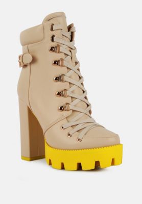 Womens larch cushion collared biker boots