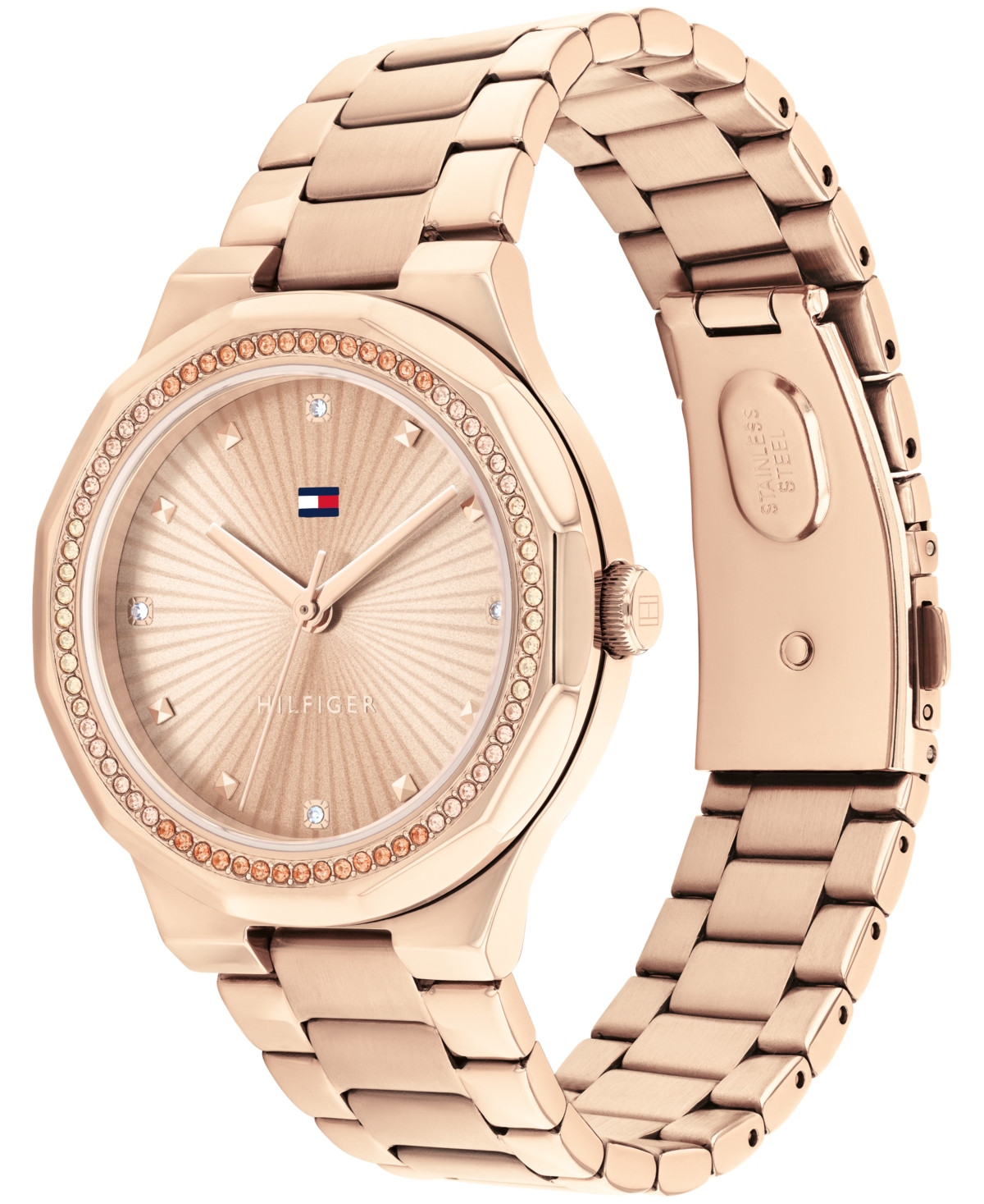Tommy Hilfiger Women's Quartz Carnation Gold-Tone Stainless Steel Watch 36mm