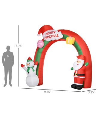 106.25" Giant Christmas Inflatables Archway with Santa for Yard