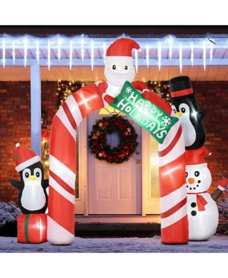 126" Giant Christmas Inflatables Archway with Santa for Yard Garden