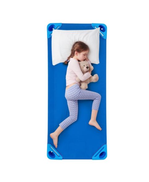 Детские конструкторы Costway Pack of 6 Kids Stackable Naptime Cot 52" L x 23" W Daycare Rest Mat, цвет: Синий