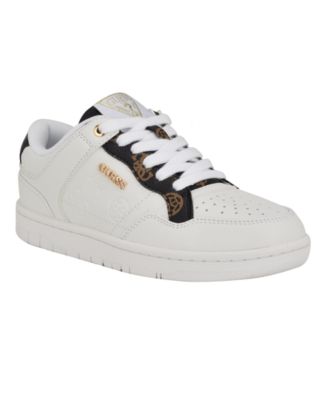 GUESS Rubinn – Sneaker Donna Bianche, Chiusura Con Lacci, Dettagli Hardware Firmati, Taglia 42 EU