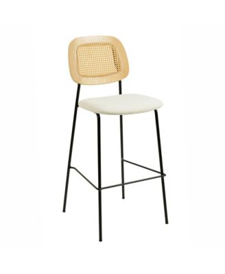 2 Pcs Rattan Counter Stool