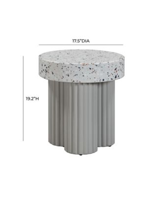 1 Pc. Faux Terrazzo Indoor, Outdoor Round Side Table
