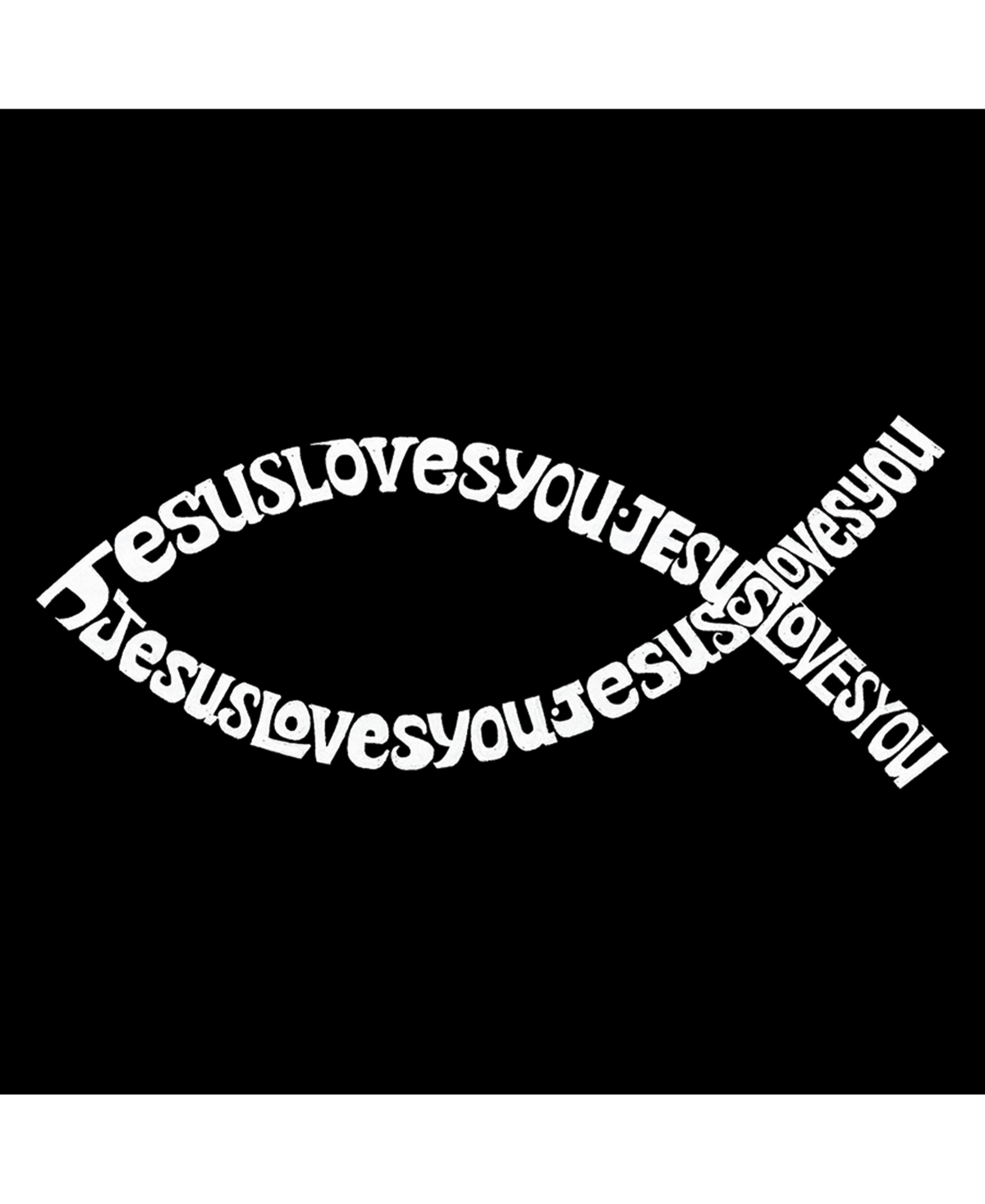 Boy's Word Art T-shirt - Jesus Loves You