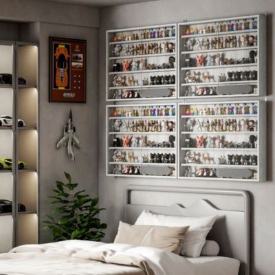 5-Tier Display Cabinet Glass Cabinet with 4 Adjustable Shelves,