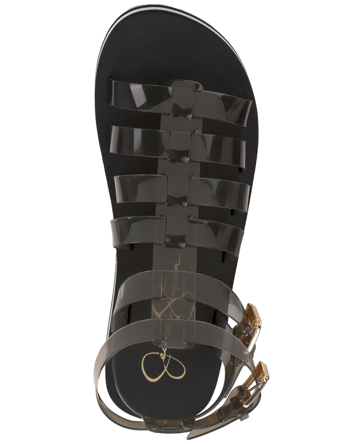 Jessica Simpson Women's Bimala Strappy Vinyl Platform Gladiator Sandals -Black Multi