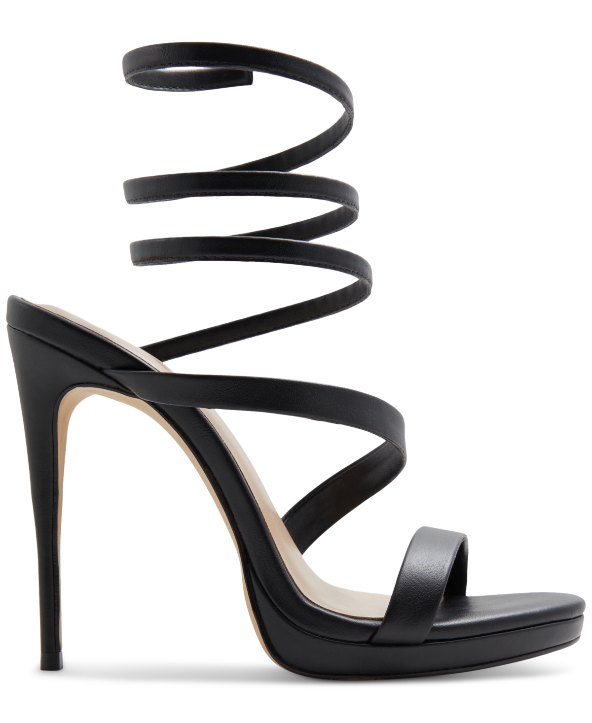 Shop Aldo Women's Kat Leg-wrap Platform Dress Sandals In Black
