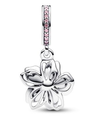 Sterling Silver Cherry Blossom Dangle Charm