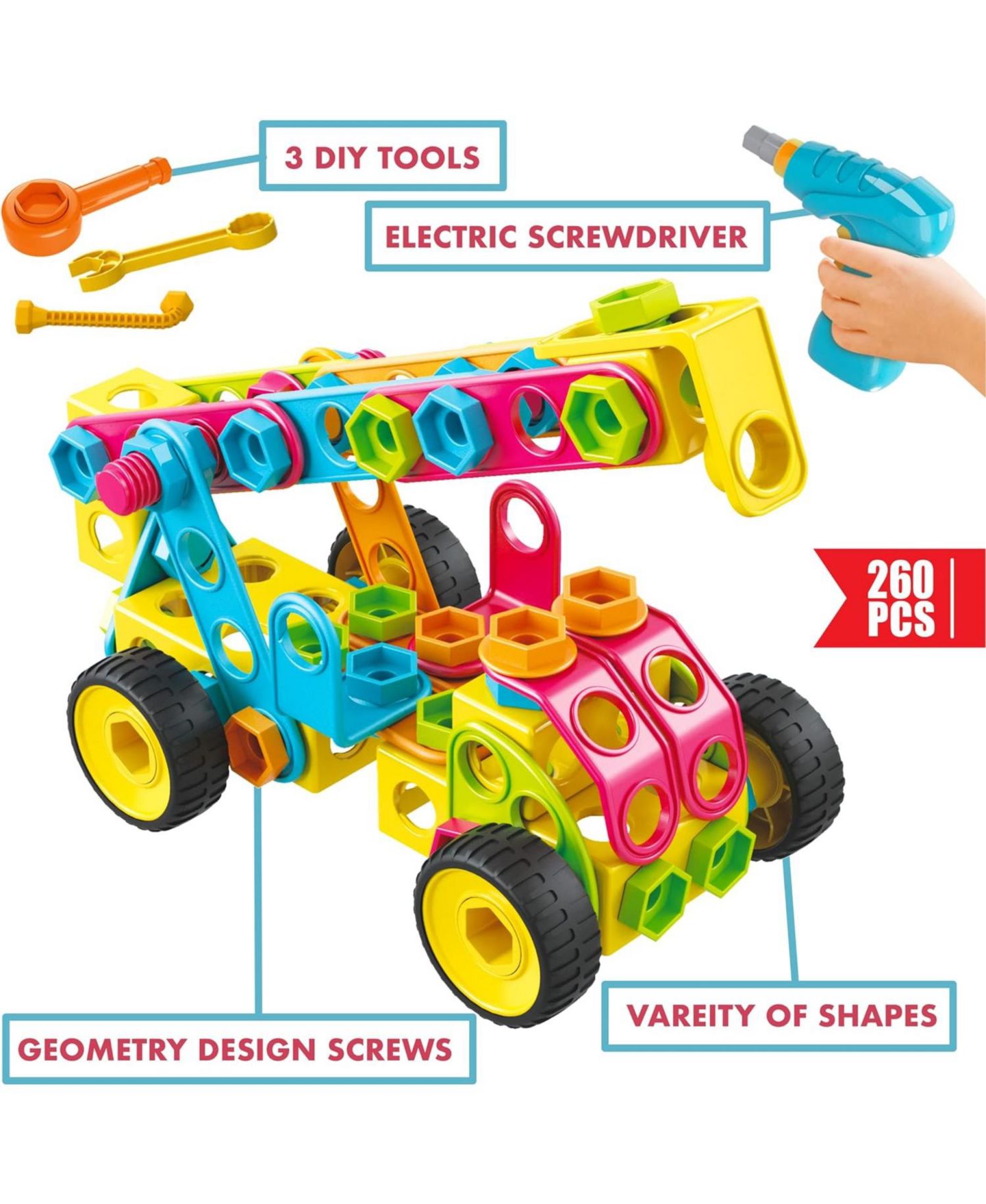 Детский конструктор Contixo Kids Toy Magnet Tiles -3D Building Blocks Stem Construction — фото 3