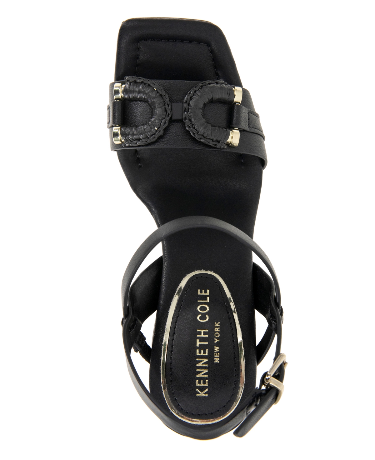 Kenneth Cole New York Women's Jessie Bit Ornament Flared Block Heel Dress Sandals