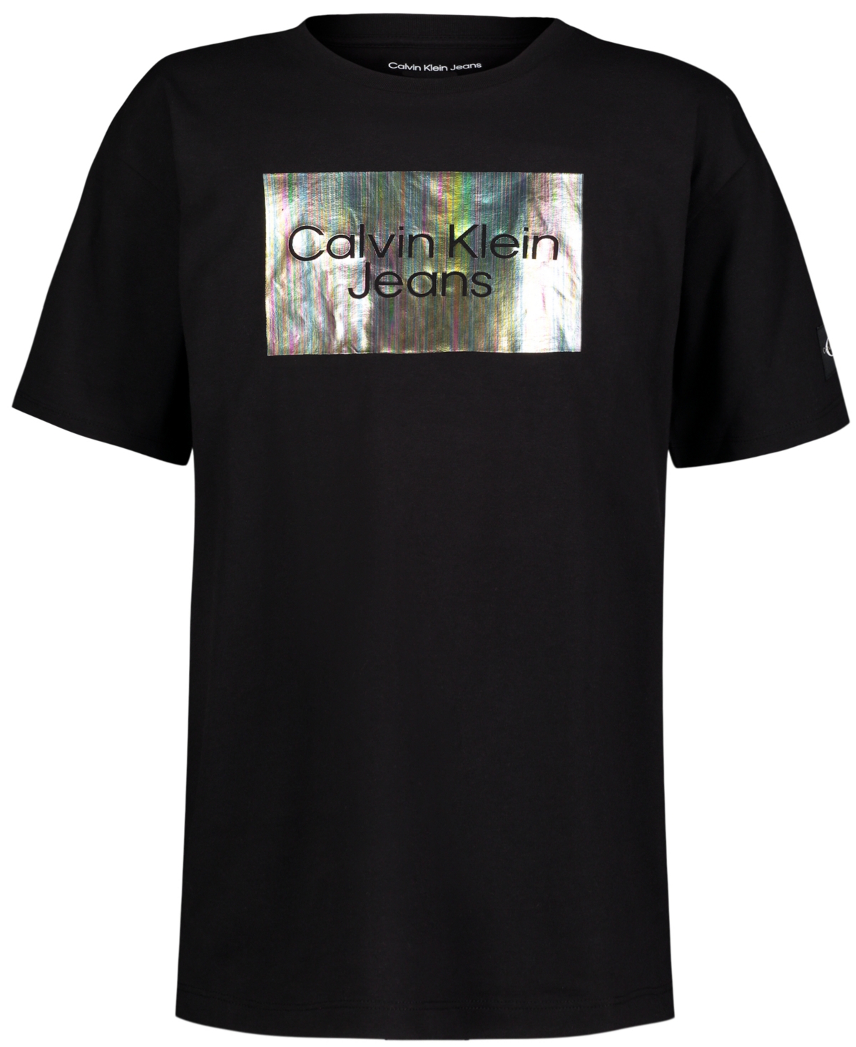 Calvin Klein Kids' Big Boys Fancy Box Short Sleeve T-shirt In Black