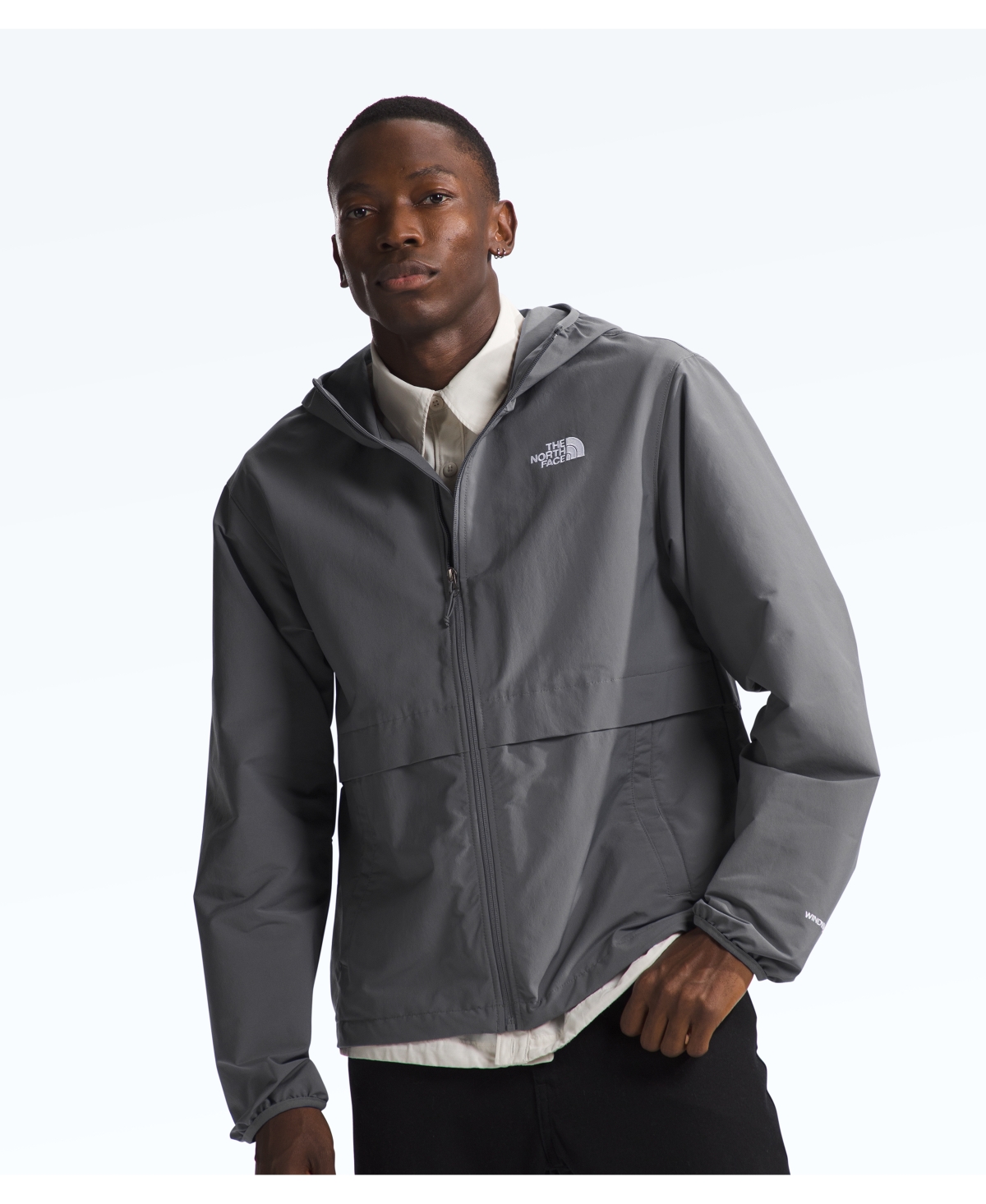 Shop The North Face Men's Easy Wind Full Zip Jacket In Smoked Pearl