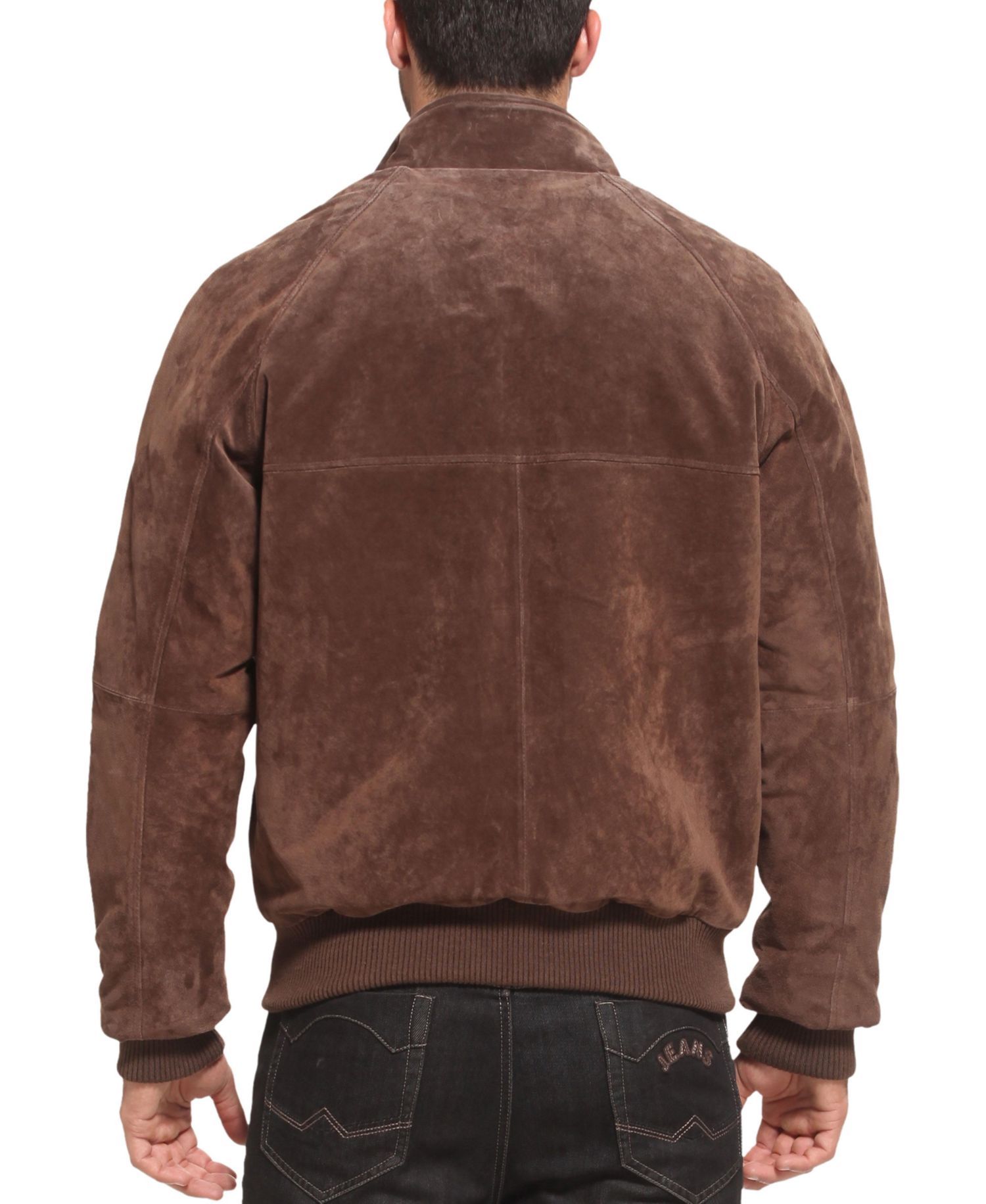 Men WWII Suede Leather Bomber Jacket