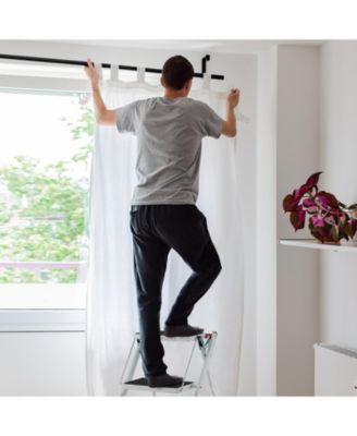 Folding 2 Step Ladder with Anti-Slip Pedal and Large Foot Pads