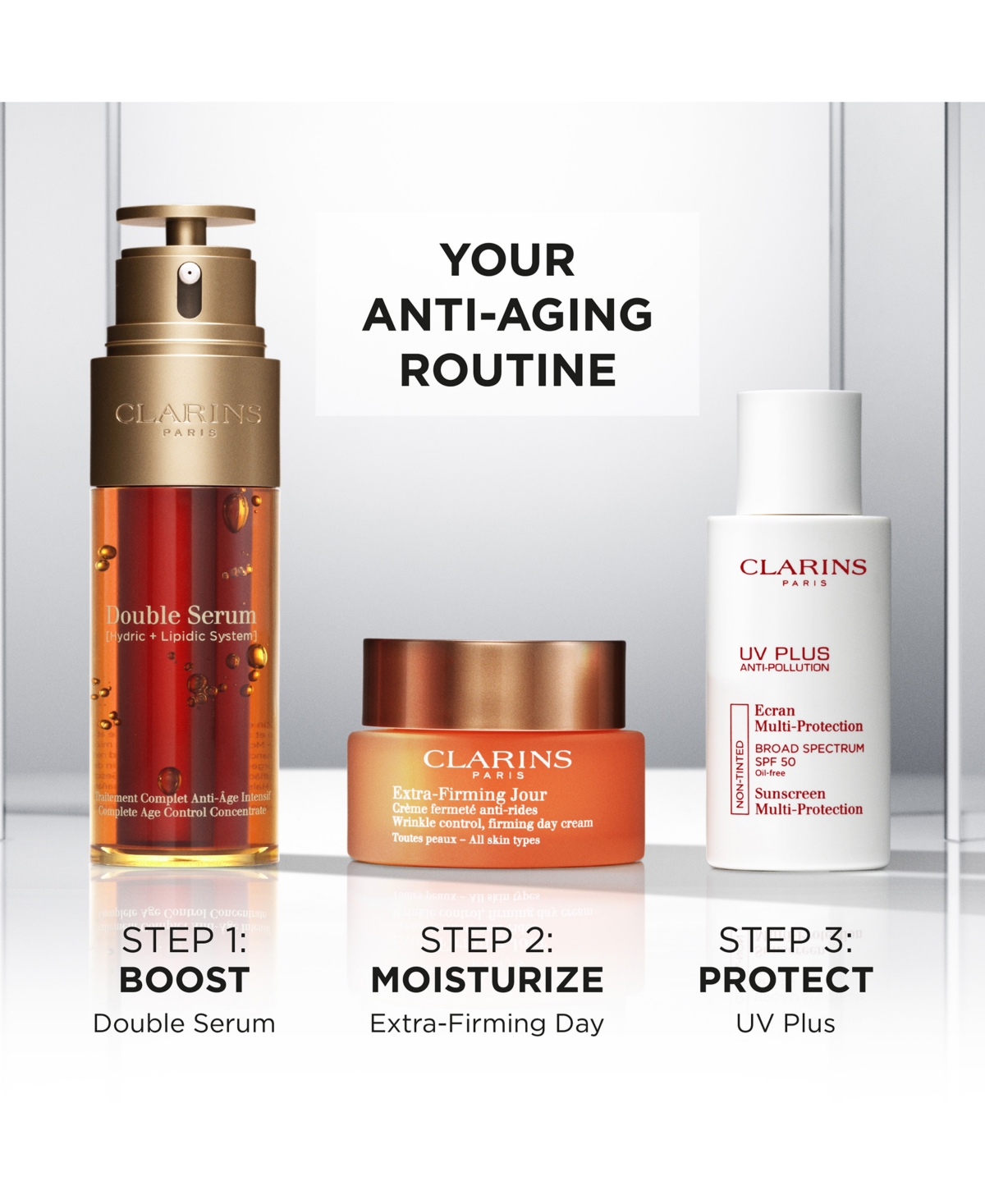 Shop Clarins Uv Plus Anti-pollution Antioxidant Face Sunscreen Spf 50, 1.7 Oz. In No Color